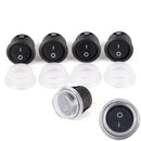 1Pc 2-PIN ON-OFF SPST Round Dot Car Auto Rocker Toggle Switch+Waterproof CoverM&