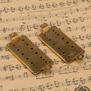 2pcs Brass Humbucker Pickup Baseplates for Electric Guitar (50mm+52mm)