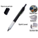 6 in 1 Multi-tools Pens Multifunction Ball-point Pen Level Caliper Screwdri V6N2