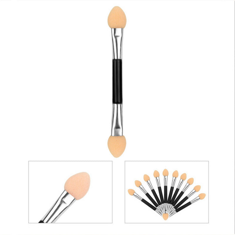 12Pcs Makeup Double-end Eye Shadow Eyeliner Brush Sponge Applicator Tool A Bj