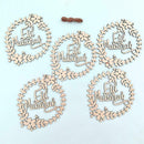5pcs Wood Eid Mubarak Garland Hanging Pendant Muslim Ramadan Party Decor
