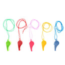 5Pcs/lot Plastic Whistle Wanyard Children Kids Party Bag Filler Outdoor LJ