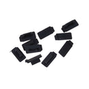 10pcs Black PC Laptop USB Plug Cover Stopper Rubber Soft Silicon Dust Cap ME