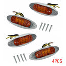 4x Waterproof Amber Yellow 3LED Side Marker Lights for Trailer Truck Bo GYT