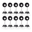 10Pcs 6 in 1 Cylinder Shaped Float Stop Rubber Stopper Bobber Sinker X7W9