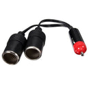 Two-Way Socket 12V Power DC Car Cigarette Lighter Charger Splitter Lead Cab