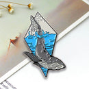 Clothing Bag Alloy Badge Women Men Cartoon Ocean Animal Brooch (Style 2) A