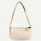 Alligator Pattern Handbag Tote Women Leather Underarm Shoulder Bag (White)