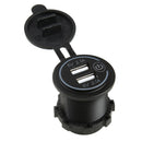 4.2A LED USB Charger Power Socket w/ Touch Switch Voltmeter for Car Boat RV A