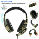 Camo Stereo Wired Gaming Headset with Mic for PS4 NS Xbox One 360 Over Ear