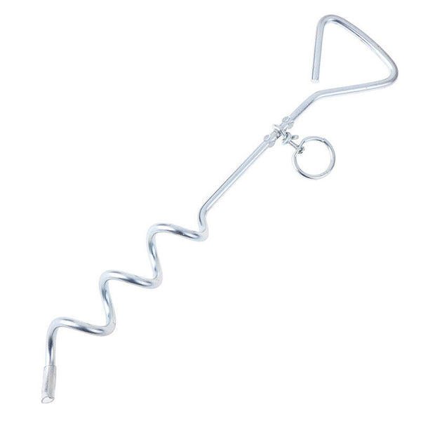 Spiral Anchor Cork Screw Dog Tie Out Stake Lead Chain Outdoor Camping3C
