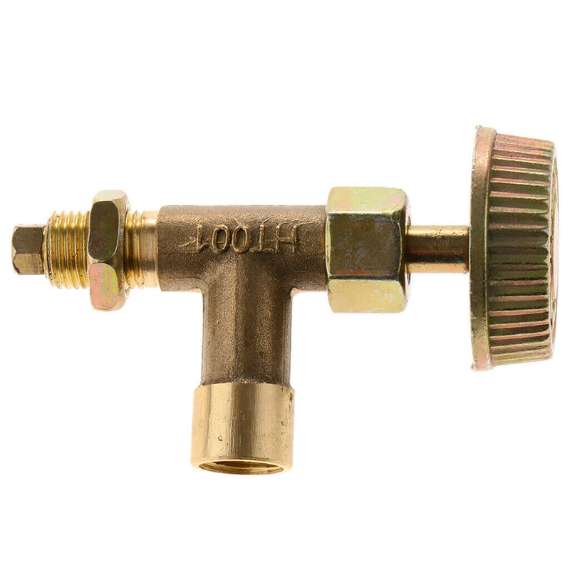Horizontal Vent Propane Regulator, Grill Gas Brass Adapter Needle Valve- ON/OFF