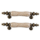 2x Retro Marble Cracks Ceramic Drawer Handle Cupboard Wall Cabinet Knob
