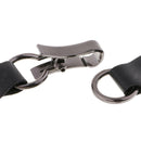 2 Set Black Metal & Leather Sewing Buckle for Bag Making Clothing Decoration