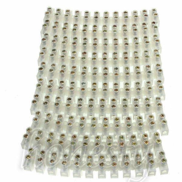 10PCS Dual Row 12 Positions Screw Terminal Electric Barrier Strip Block 380V 10A