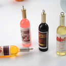2Pcs Mini Wine Bottle Key Chain Phone Chain Cute Wine Bottle Pendant Random CXf