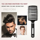 Hair Scalp Massage Comb Curly Detangle Hair Brush Hairdressing Tool (Black)