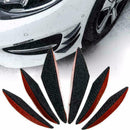 6pcs Car Front Bumper Lip Splitter Canards Carbon Fiber Spoiler Refit Fins D9X3
