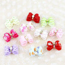 Assorted Pet Cat Dog Hair Bows Rubber Band Animal Grooming Accessories Whol R1N9