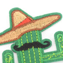 cowboy cactus with hat and beard diy embroidered iron on patche brooch appliq JR