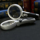 20 Times Magnifying Glass With Led Light Reading Handheld Magnifying Glass