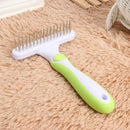 Pet Cat Dog Hair Removal Needle Comb Fur Trimming Open Knot Brush (Grey) A