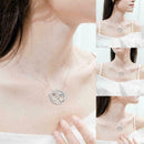 Double Heart Pendant Necklace Crystal Rhinestone Fashion Jewelry Girl Women A6E6