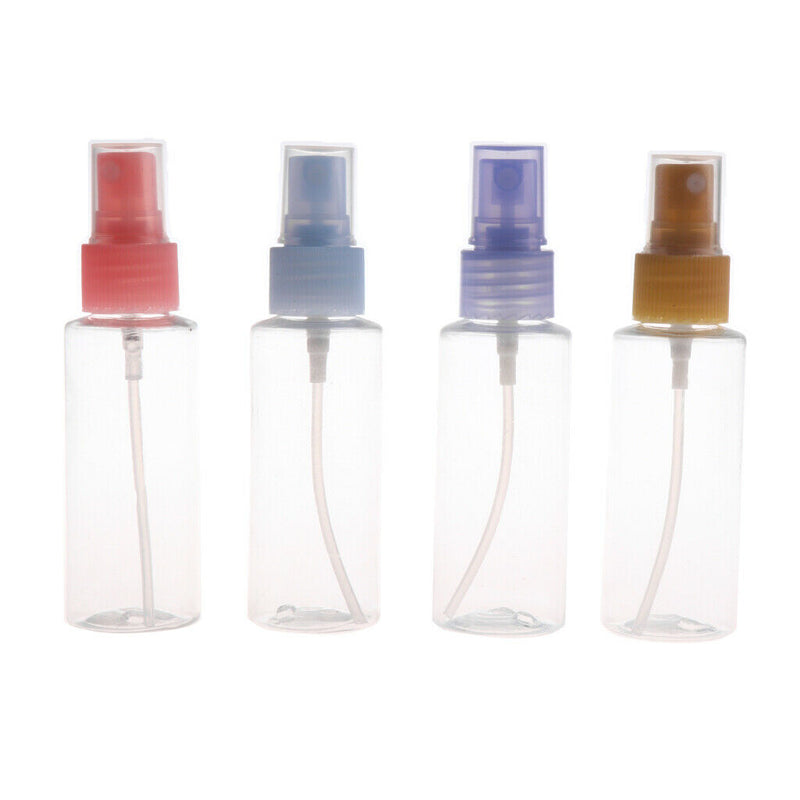 4 Pcs 50ml Plastic Spray  Bottle Pump Makeup Cosmetic Perfume Lotion