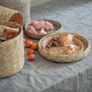 3 Pcs/Set Handmade Straw Woven Storage Basket With Lid Snack Organizer Stor B9S3
