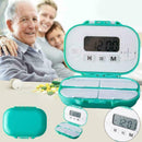 4 Grids Plastic Medicine Storage With Alarm Reminder Sorter Box D6Z6 Organ J0A7