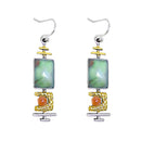 Retro Geometric Turquoise Drop Earrings Ethnic Ear Hook for Women Jewelry