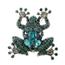 Green Brooch Women Party Anniversary Jewelry Shiny Rhinestone Brooches Bouq I7E6
