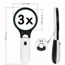 3LED Light 45X Handheld Magnifier Reading Magnifying Glass Lens Jewelry Lo Nw