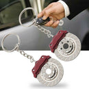 2 Pcs Disc Brake Pendant Key Chain Hanging Plated Zinc Alloy Craft Ring Durable