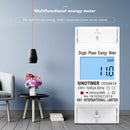 Backlit LCD Digital Wattmeter DIN Rail Power Consumption Energy kWh Meter