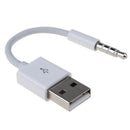 15cm 3.5mm AUX To USB 2.0 Charger Data Sync Audio Adapter Cable For MP3 Cord M&O