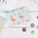 1 Pc Diary Lovely Flamingos PU Coin Purses Zipper Zero Wallet Card Key Bag ^