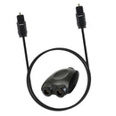 1m Digital Optical Audio Toslink Cable Cord +1 IN 2 OUT Splitter Adapter