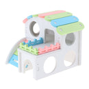 Colorful Hamster Hideout House, Gerbil Villa Living Hut Cabin Play Toys for