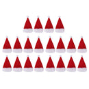 20/set Mini Christmas Santa Cap Wine Bottle Cover Hat Ornament Supplies