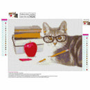 Full Square Diamond 5D DIY Diamond Painting "Glasses Cat" Embroidery Cross