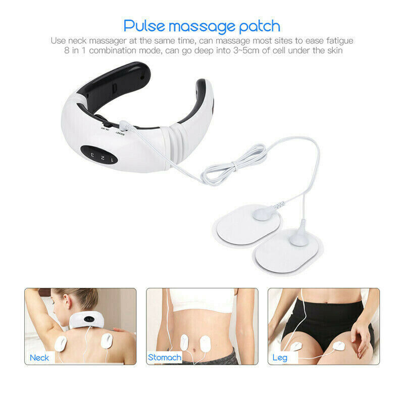 Electric Pulse Back and Neck Massager Far Infrared Heating Pain Relief CareBX
