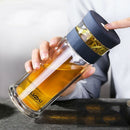 Lvzhu 400Ml Water Bottle Glass Bottle with Stainless Steel Tea Infuser Filt