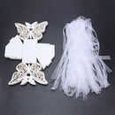 50pcs Butterfly Wedding Favour Box Birthday Party Gifts Candy Boxes (White) T6N7