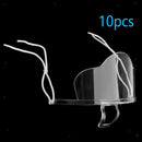 10 PCS Transparent Safety Visor Protective Anti-Fog Food Face Mouth Shield for
