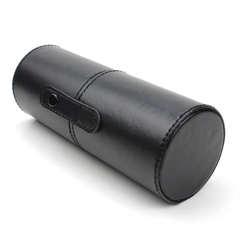 Black Makeup Brush Pen Travel Leather Storage Empty Holder Cosmetic Cup Case Box