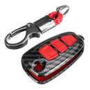 3 Btn Carbon Fiber Remote Key Case Shell Cover For Ford Ranger C-Max S-Max  P4T4
