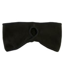 Outdoor Fleece Ponytail Headband Yoga Running Fitness Sweatband (Black) A