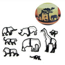 8pcs/set Cookie Cutter Plastic Animals Fondant Biscuit Mold Cutter Cake Mold Gw