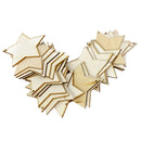 25x Wooden Slices Wood Pieces Cutouts Blank Star Shape Unfinished Embellishments